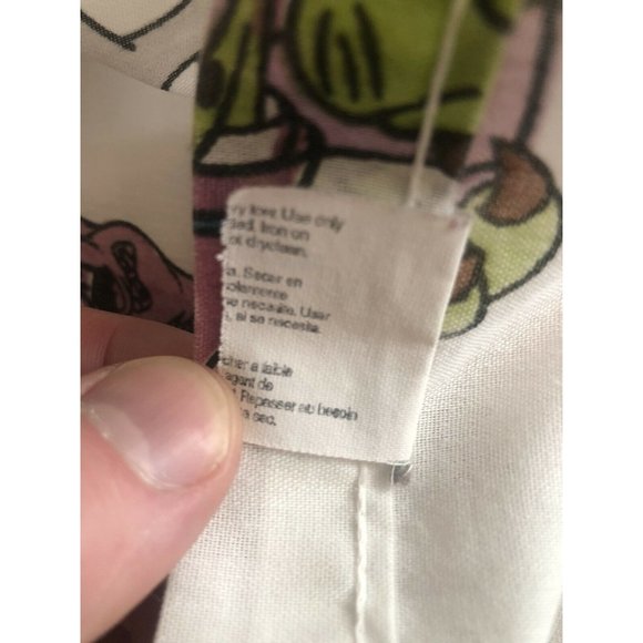 Vintage Warner Bros. Flat Sheet Bugs Tweety Daffy Taz Bedding 92x66 - Picture 5 of 6